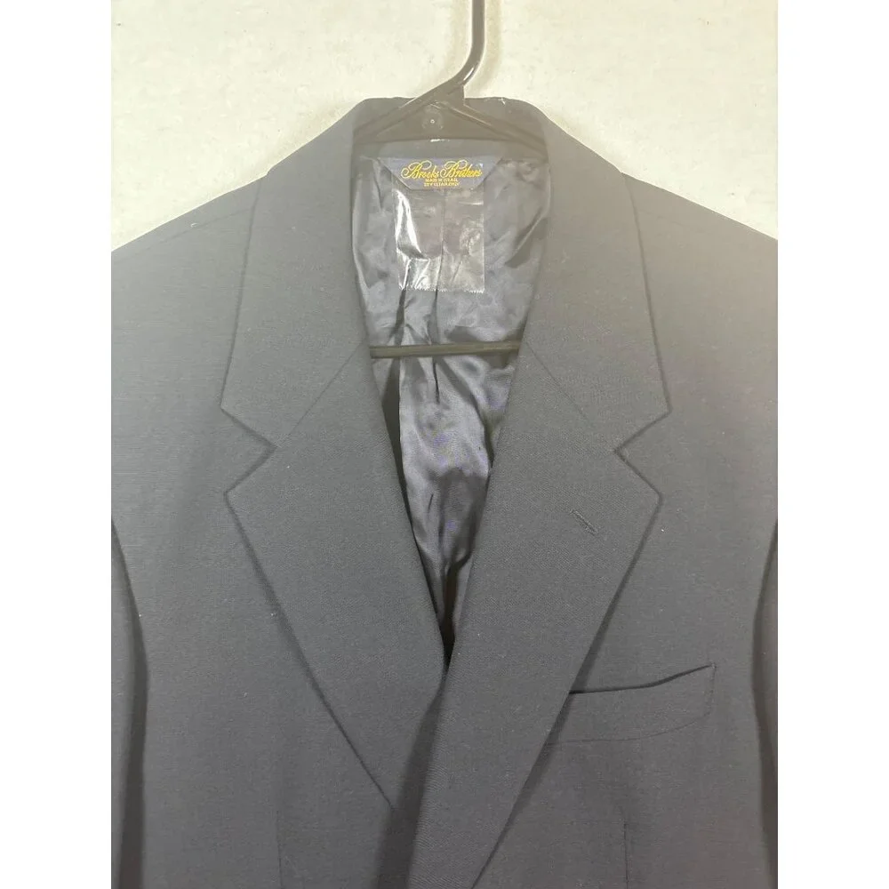 Brooks Brothers‎ Booksease Mens Black Wool Blazer Size 44R